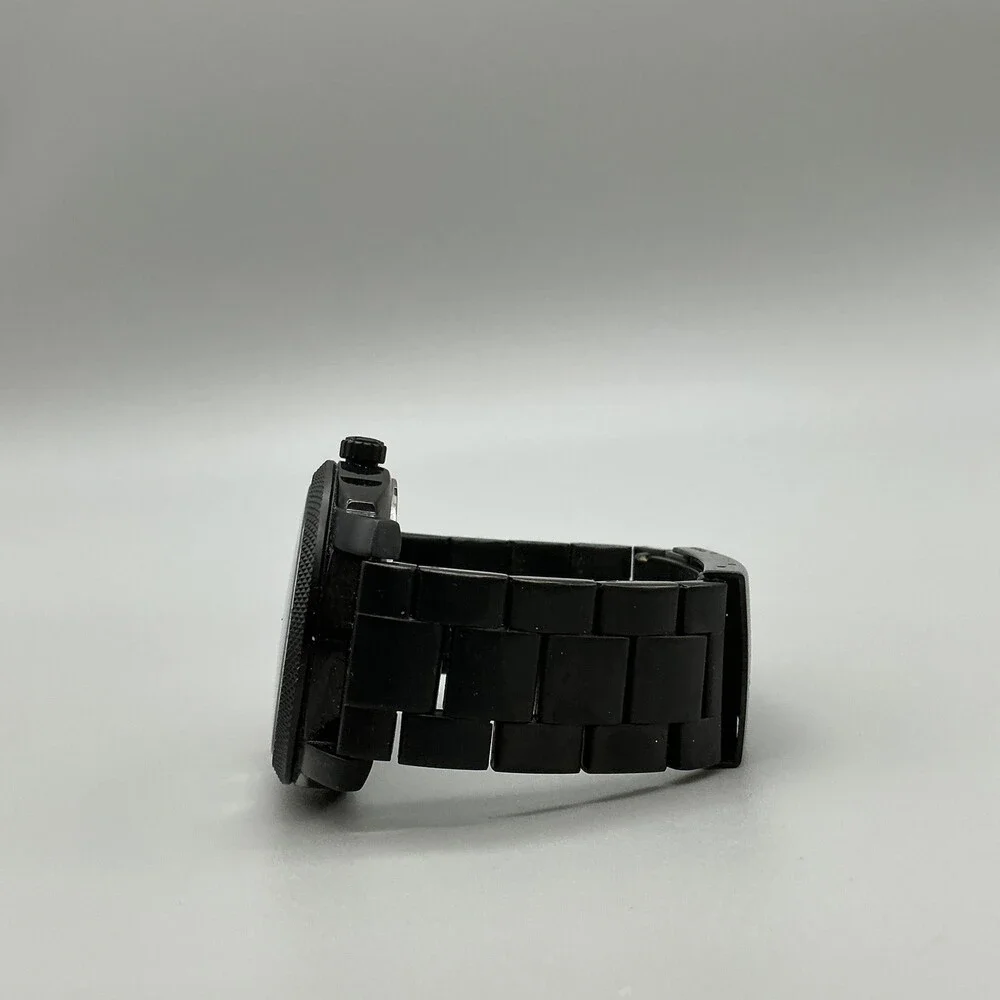 Fossil Machine FS4775 Mens Watch 42mm Black Dial Stainless New Battery 6.5
